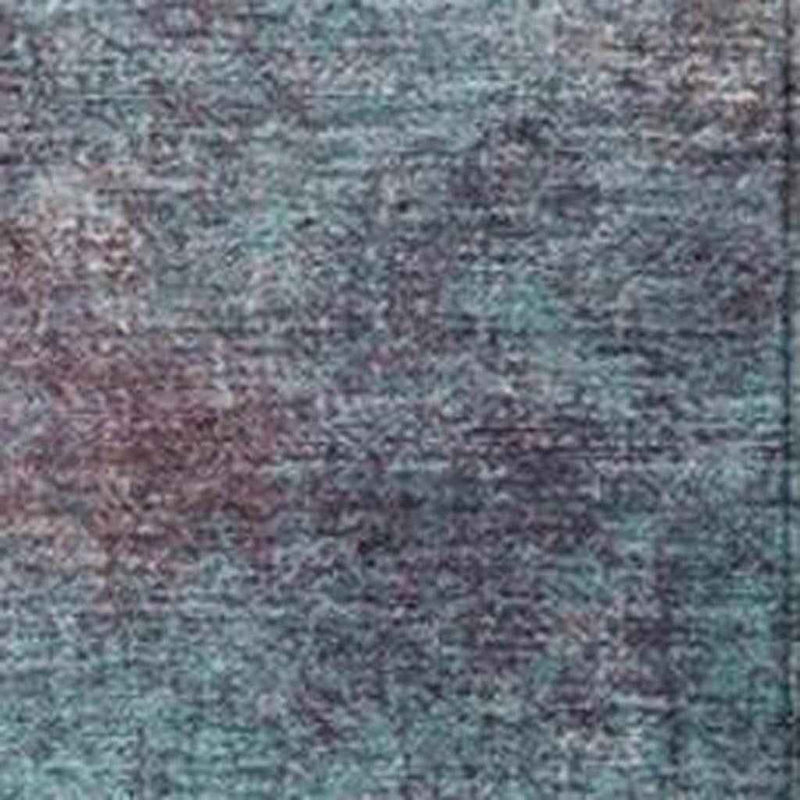 8' X 10' Teal Blue And Blush Abstract Washable Indoor Outdoor Area Rug