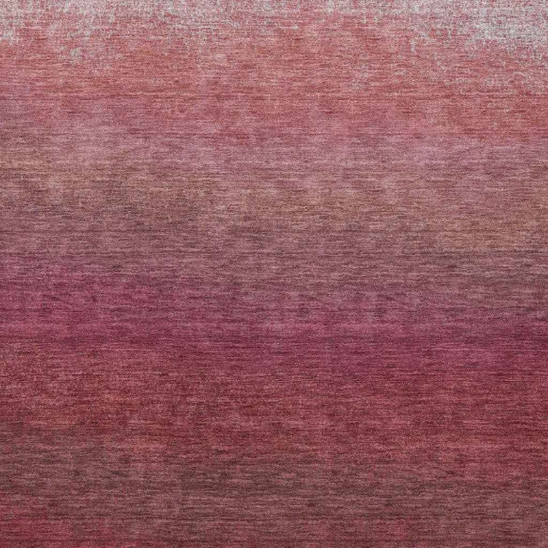 5' X 8' Red And Blush Ombre Washable Indoor Outdoor Area Rug