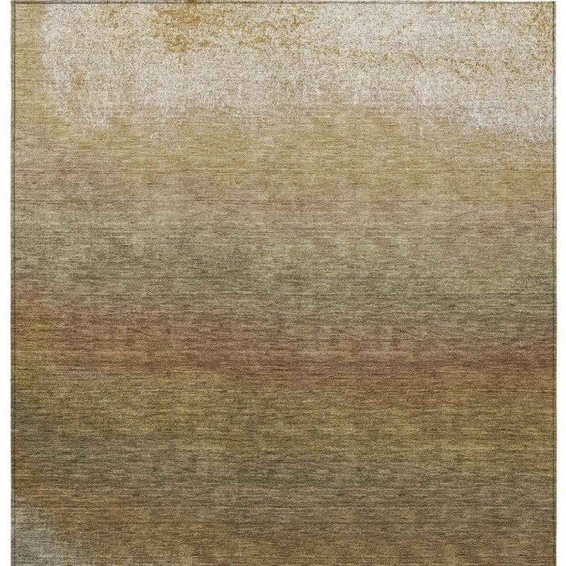 8' X 10' Taupe And Beige Ombre Washable Indoor Outdoor Area Rug