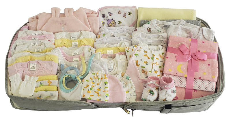 Unisex 62 Pc Baby Clothing Starter Set With Diaper Bag 808-unisex-62-pieces - GreatEagleInc