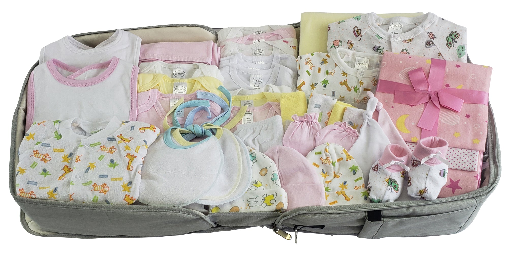 Girls 44 Pc Baby Clothing Starter Set With Diaper Bag 808-girls-44-pieces - GreatEagleInc