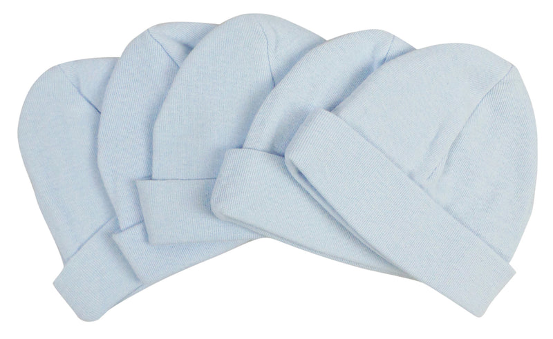 Blue Baby Cap (pack Of 5) 031-blue-5 - GreatEagleInc