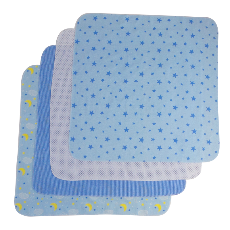 Blue Four Pack Receiving Blanket - 4 Pack  3211b - GreatEagleInc