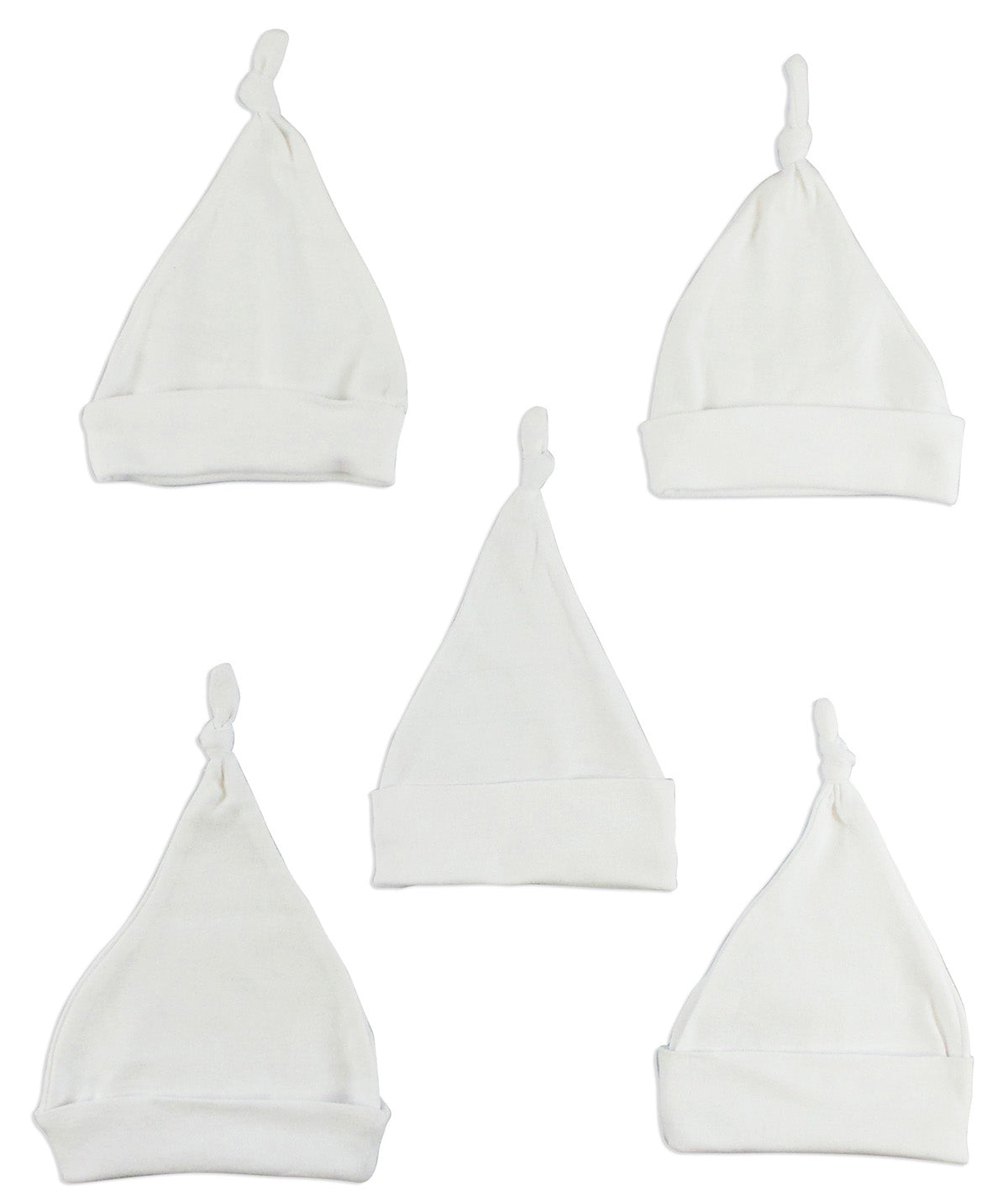 White Knotted Baby Cap (pack Of 5) 1101-white-5 - GreatEagleInc