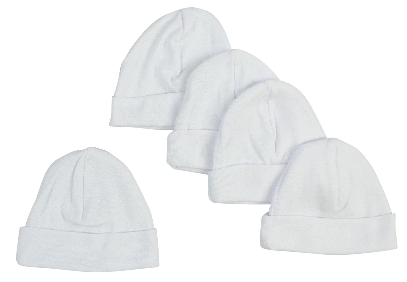 White Baby Cap (pack Of 5) 031-white-5 - GreatEagleInc