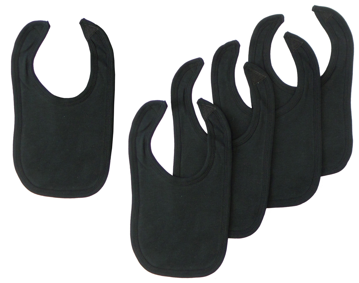 Black Interlock Bib (pack Of 5) 1023-bl-5 - GreatEagleInc