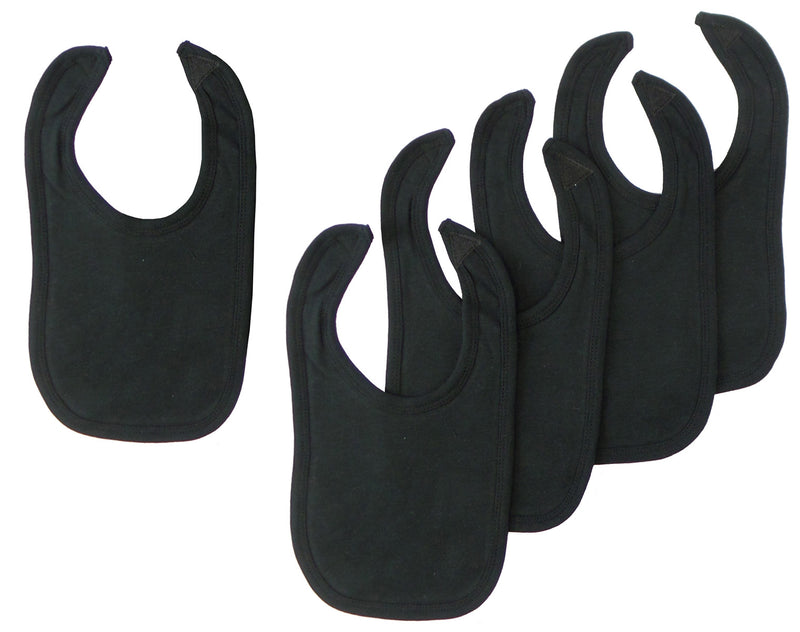 Black Interlock Bib (pack Of 5) 1023-bl-5 - GreatEagleInc