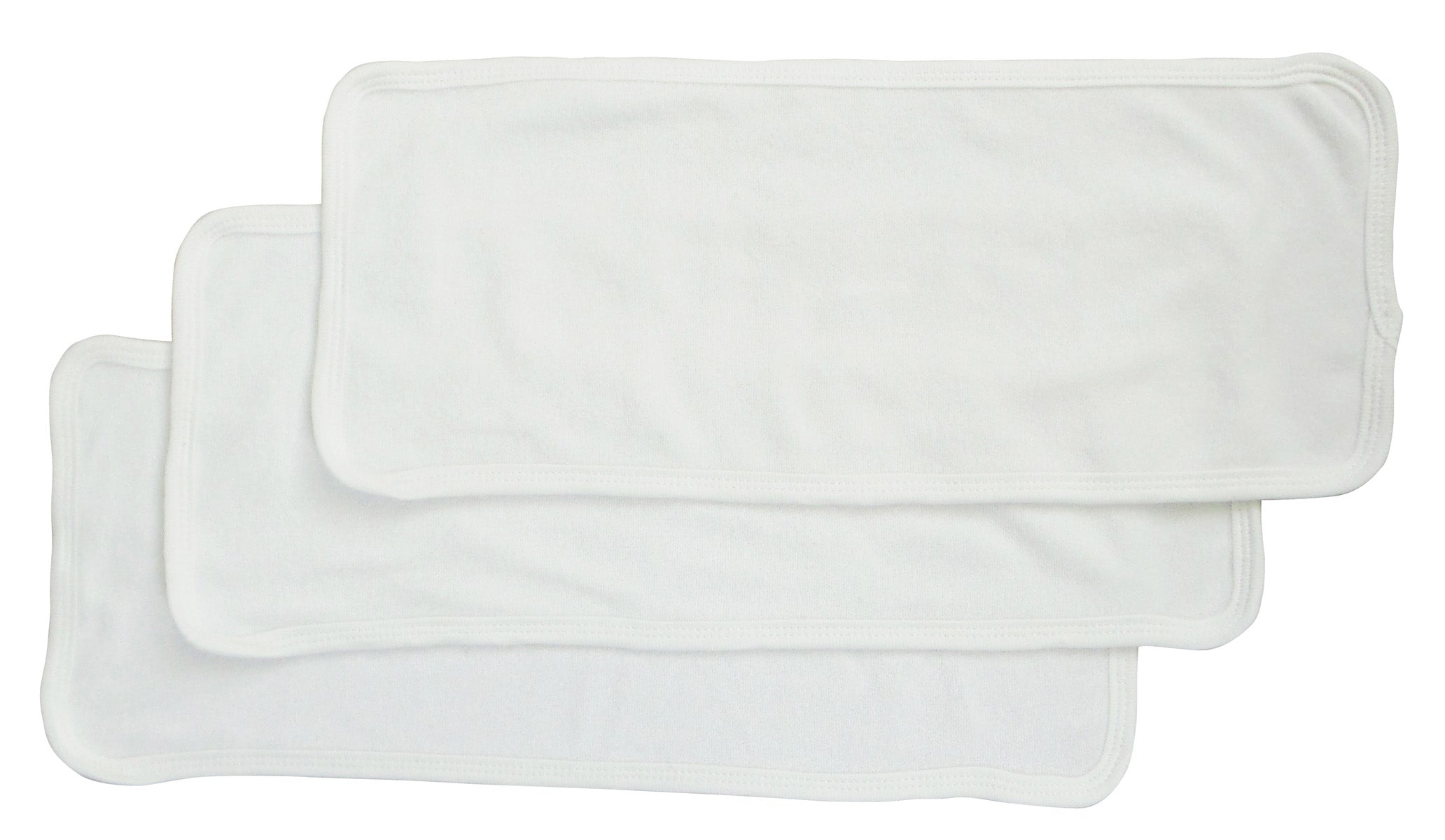 Baby Burpcloth With White Trim (pack Of 3) 1025-w-3 - GreatEagleInc