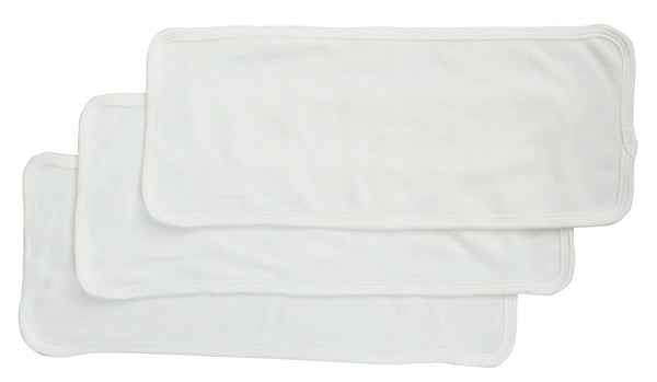 Baby Burpcloth With White Trim (pack Of 3) 1025-w-3 - GreatEagleInc