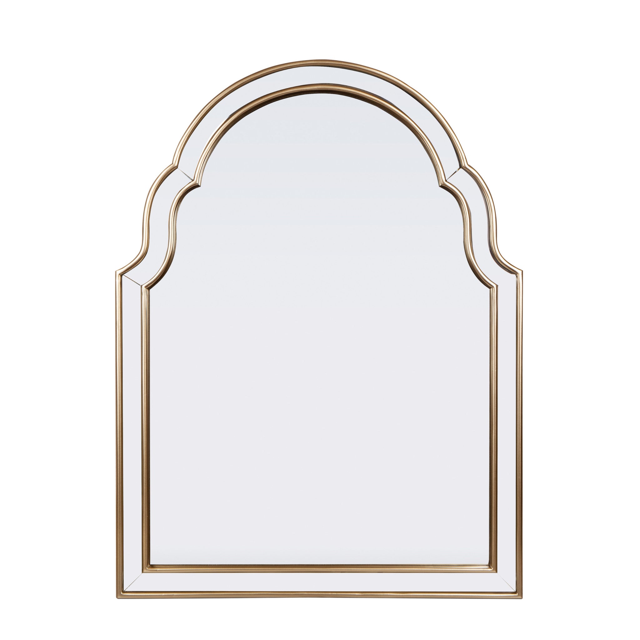 24" Gold Arch Metal Framed Accent Mirror - Bed & Bath