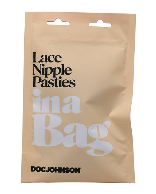 In A Bag Lace Nipple Pasties - Black - Lingerie - Hanging