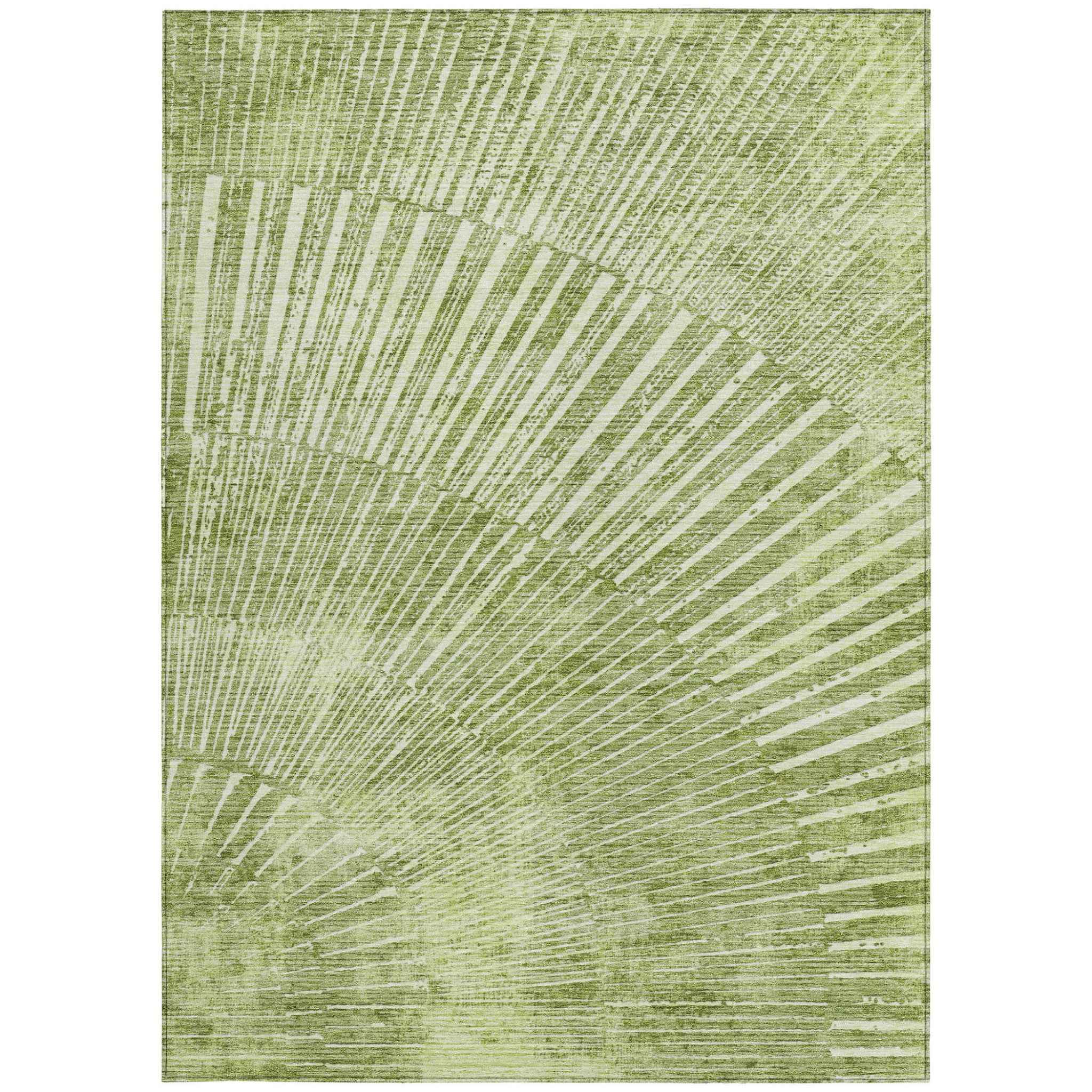 10' X 14' Sage Abstract Washable Non Skid Indoor Outdoor Area Rug
