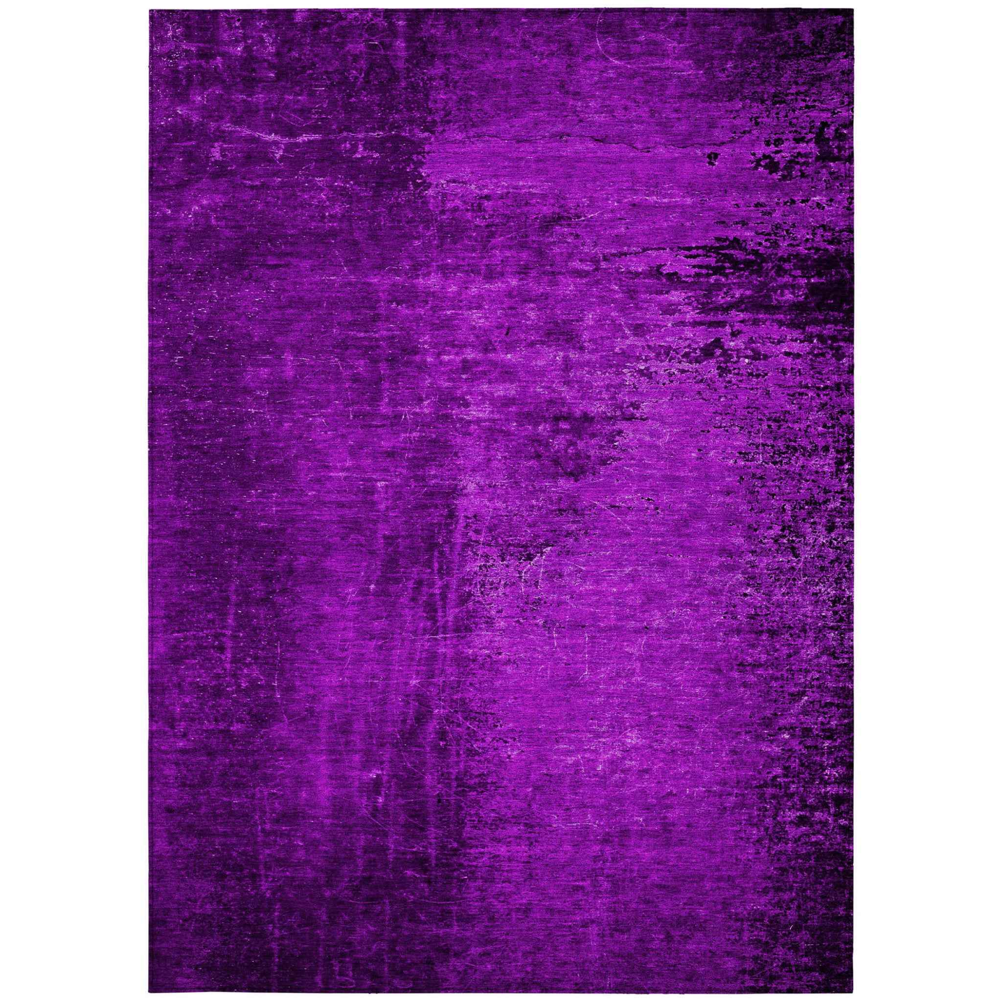 3' X 5' Purple Abstract Washable Non Skid Indoor Outdoor Area Rug
