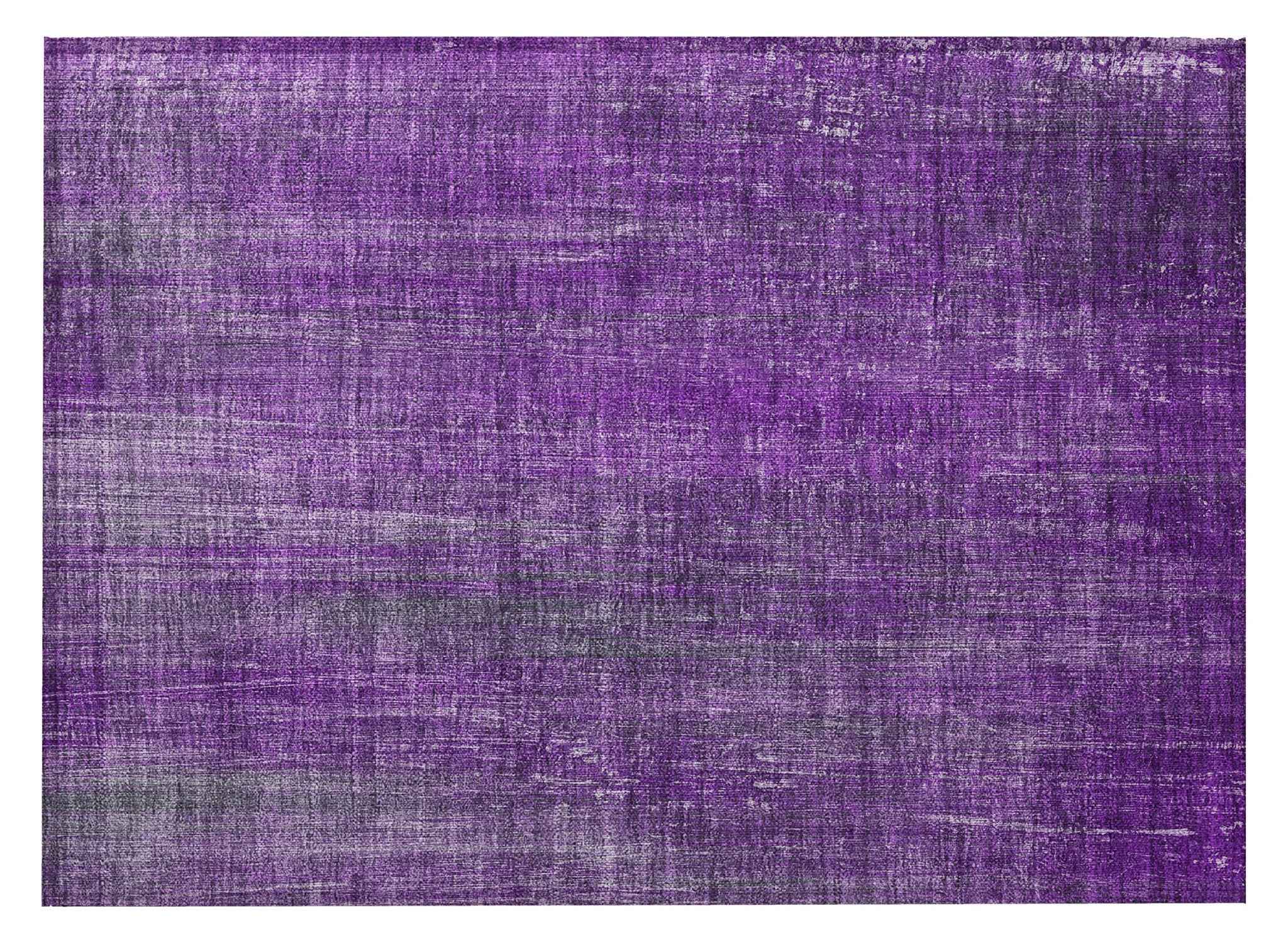 2' X 3' Purple Striped Washable Non Skid Indoor Outdoor Area Rug