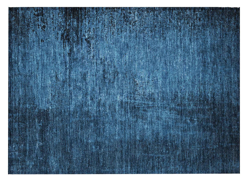 2' X 3' Navy Blue Abstract Washable Non Skid Indoor Outdoor Area Rug