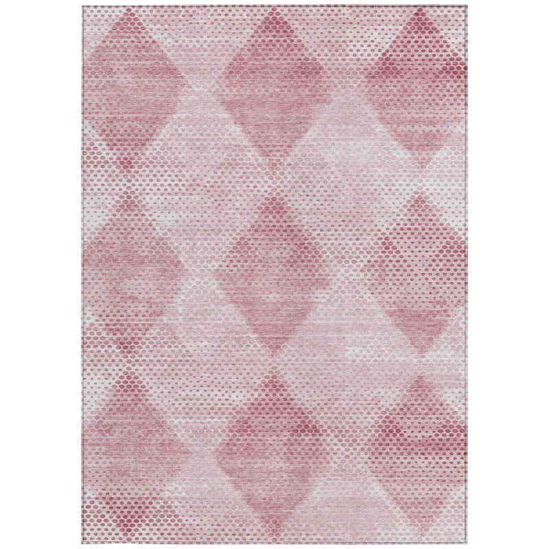 10' X 14' Merlot Geometric Washable Non Skid Indoor Outdoor Area Rug