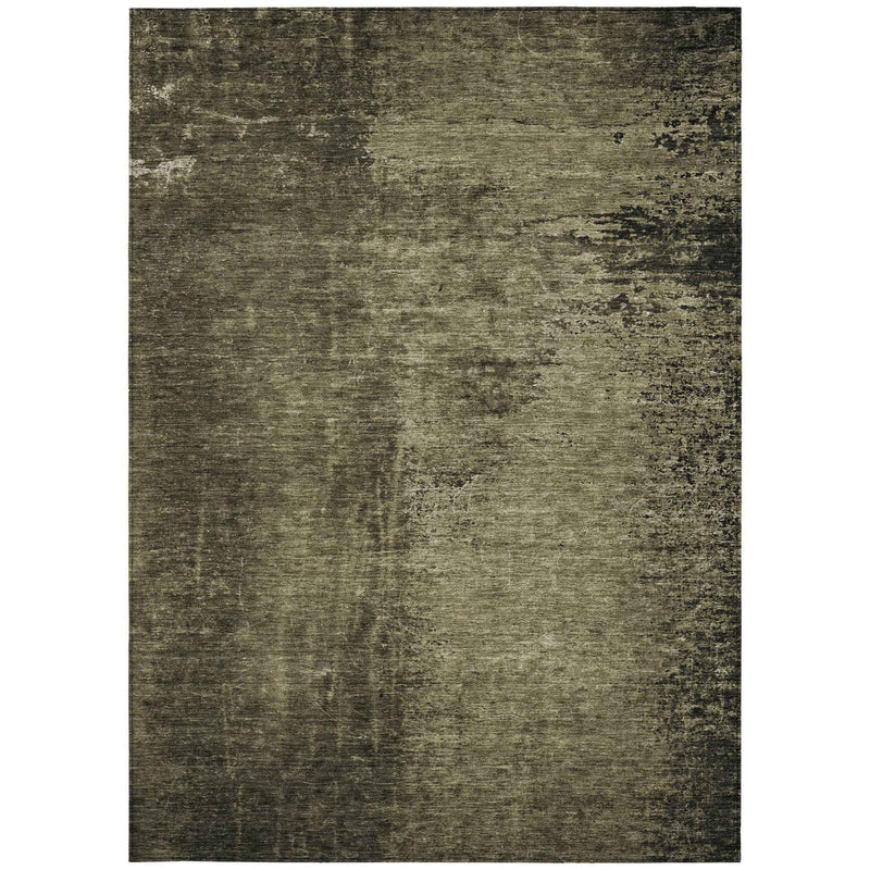 3' X 5' Gray Abstract Washable Non Skid Indoor Outdoor Area Rug