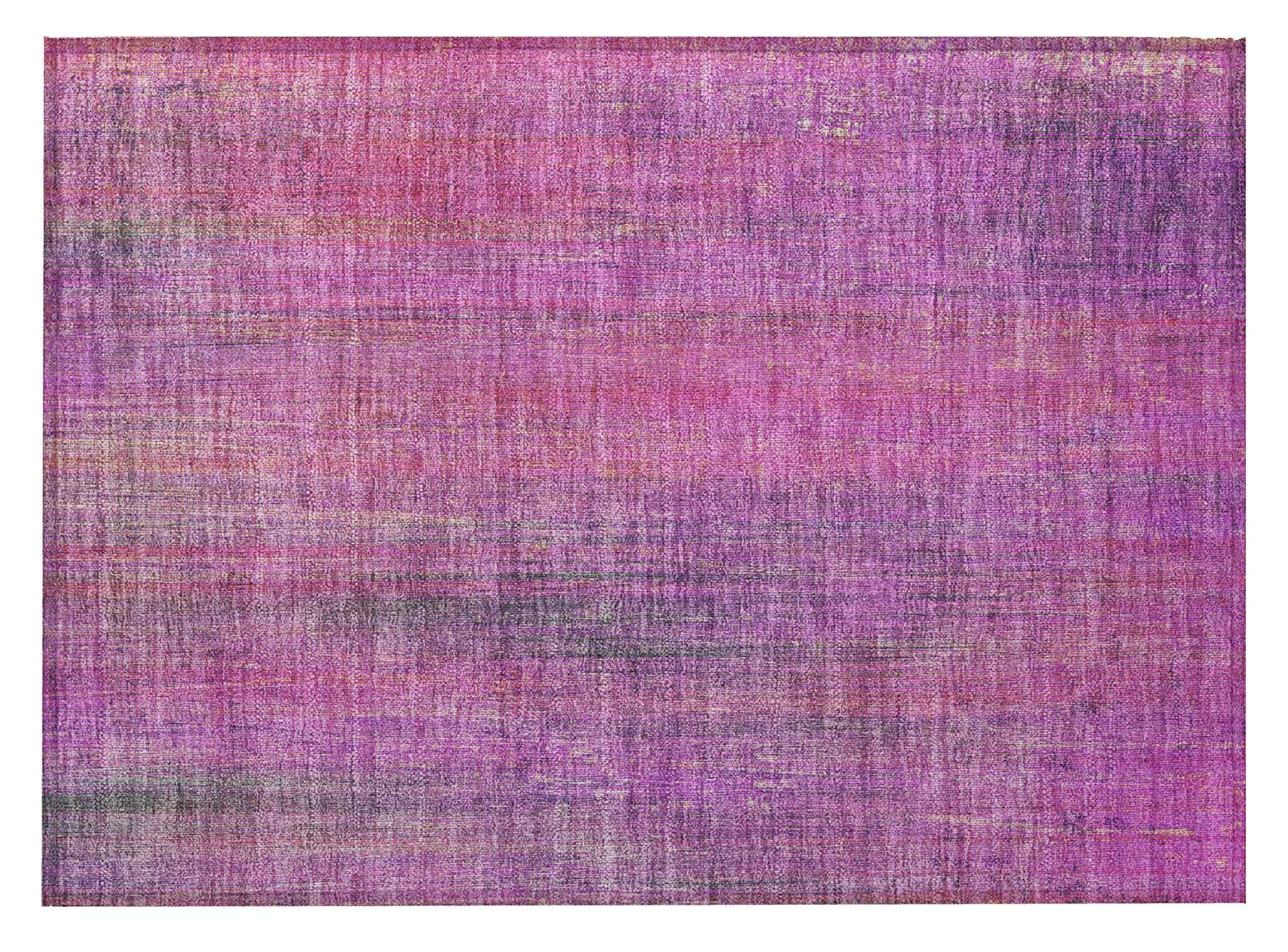 2' X 3' Lilac Striped Washable Non Skid Indoor Outdoor Area Rug