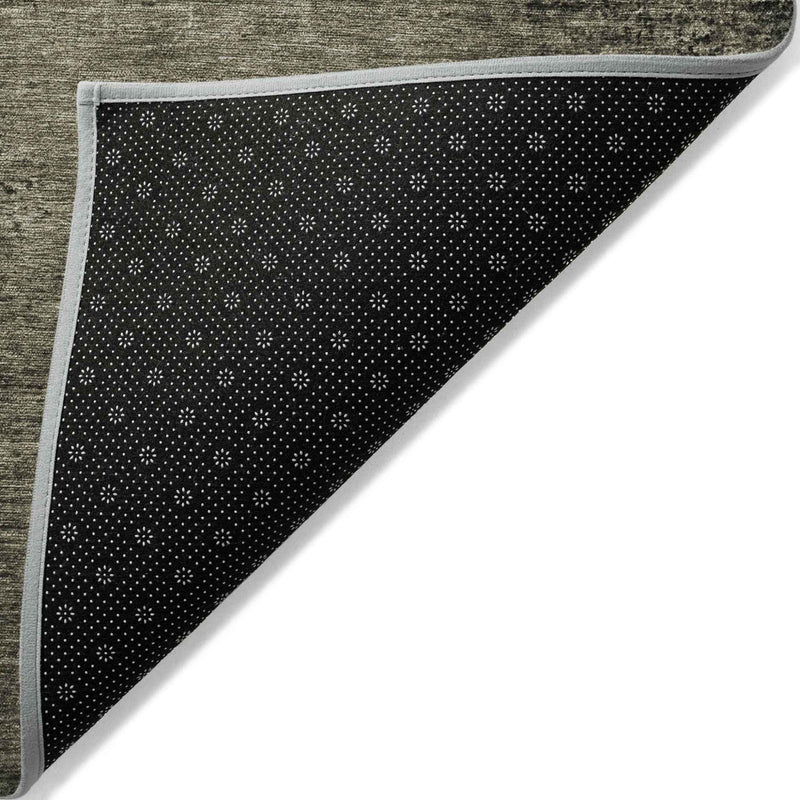 2' X 3' Gray Abstract Washable Non Skid Indoor Outdoor Area Rug