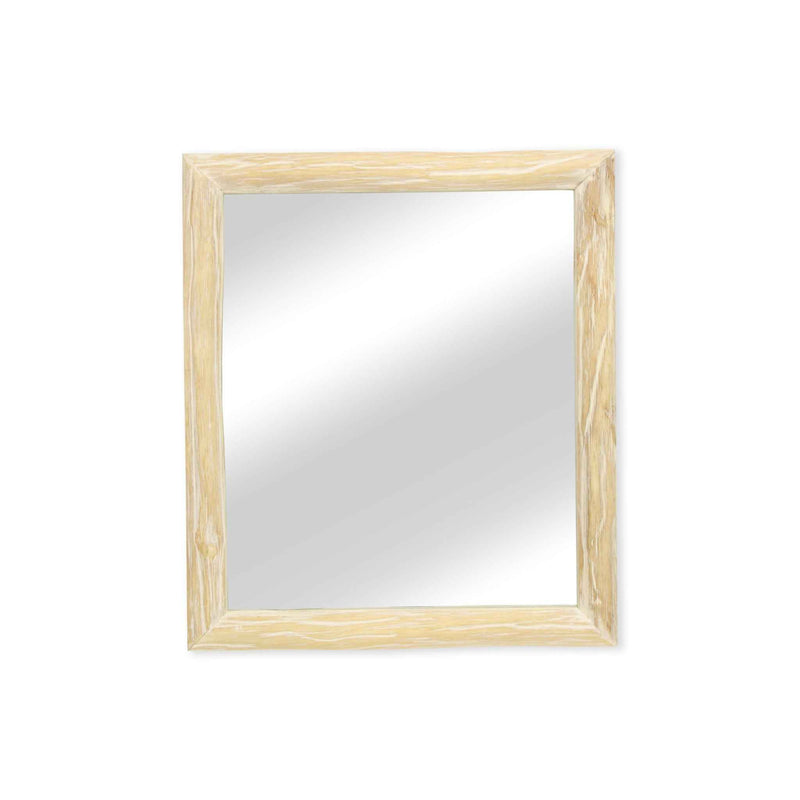 20" Natural Solid Wood Accent Mirror
