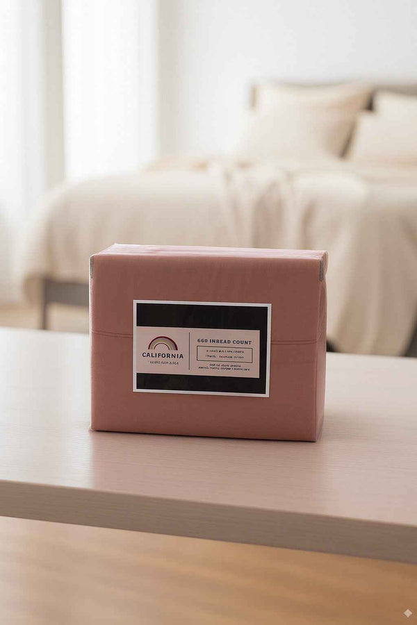 Four Piece Pink Cotton King Sheet Set Default Title