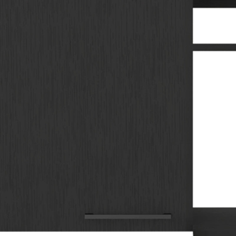 39" Black Wood Wall Mounted Accent Cabinet With Single Door - Kitchen & Dining