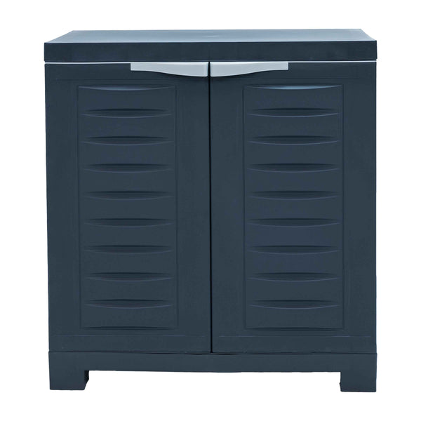 26" Dark Gray Heavy Duty Plastic Two Door Utility Cabinet