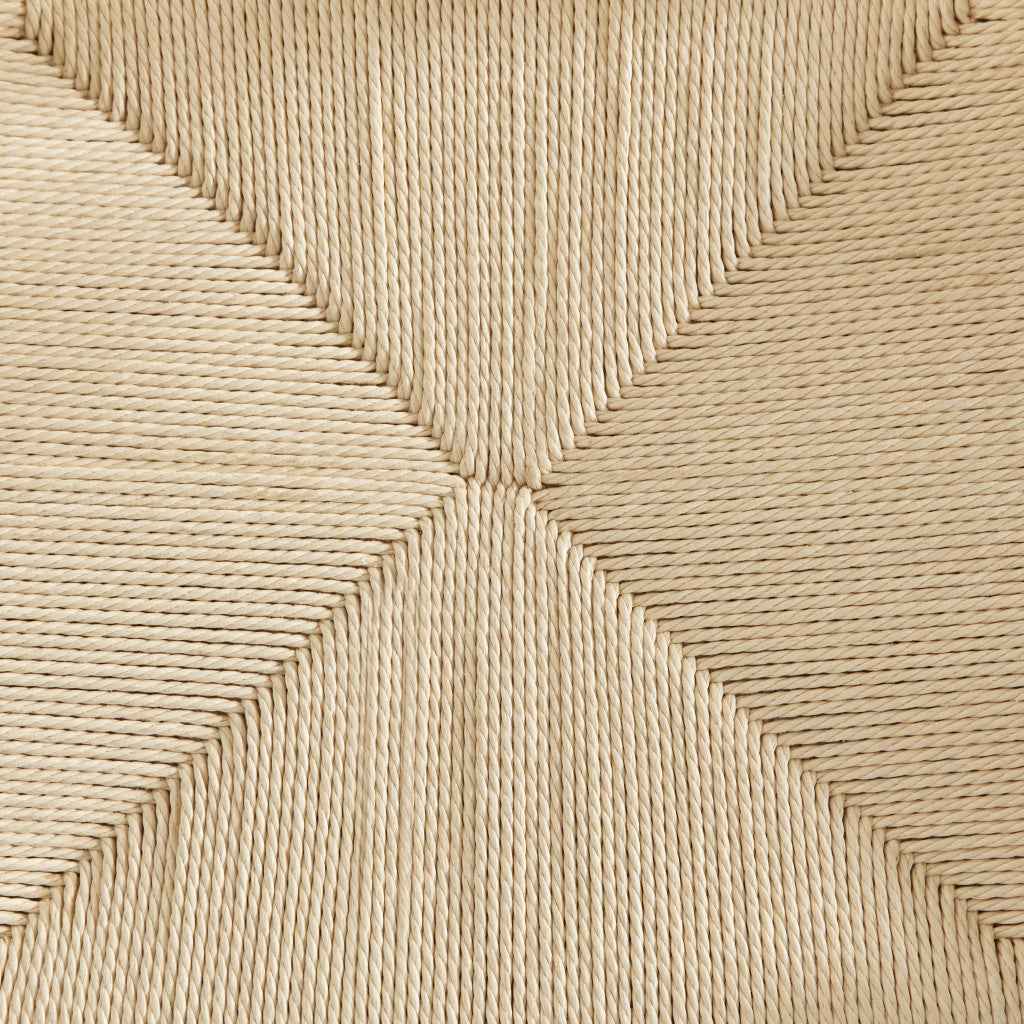 27" Natural Rush and Solid Wood Backless Counter Height Bar Chair