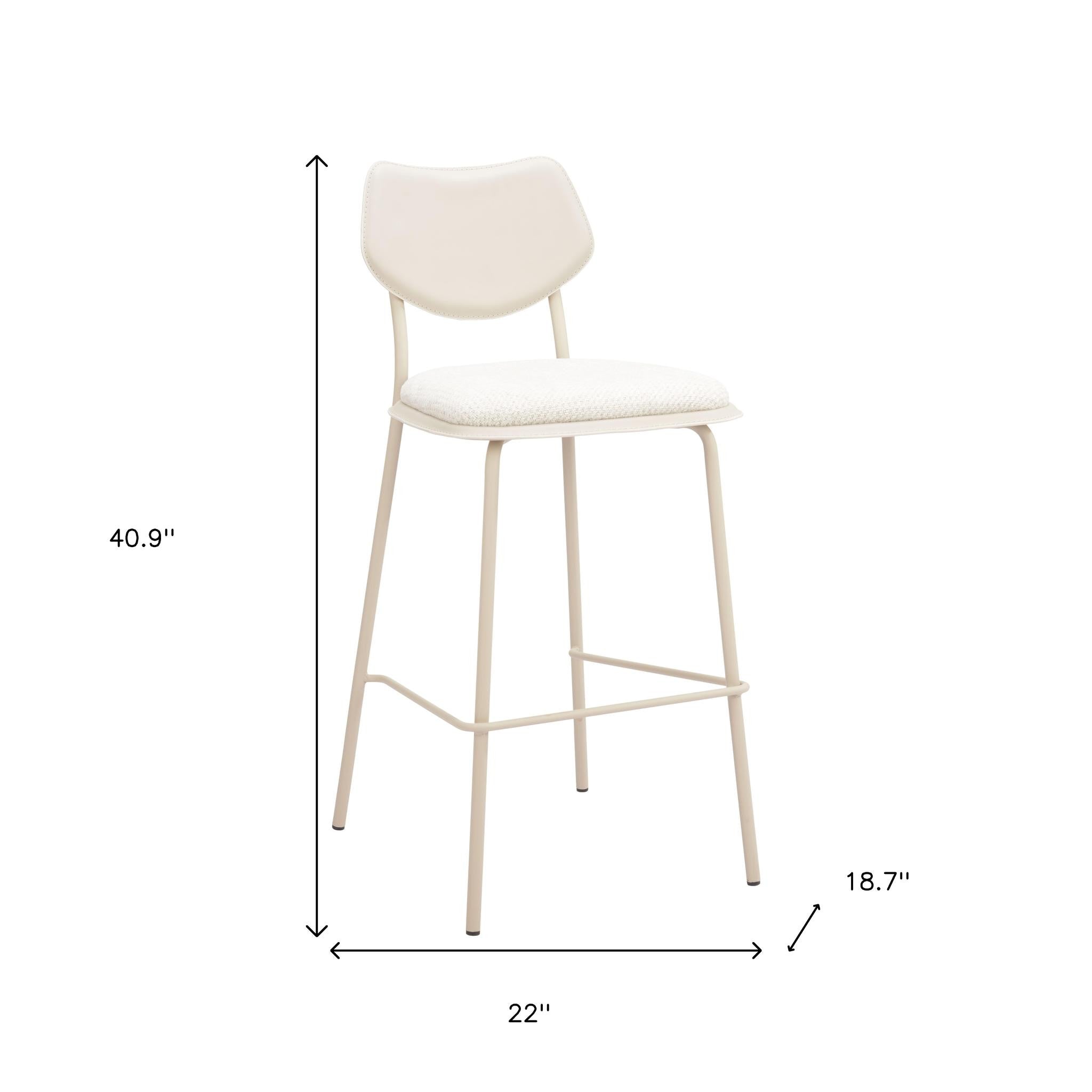 Set of Four 30" Gray Polyester and Wood Low Back Bar Height Bar Chairs - GreatEagleInc