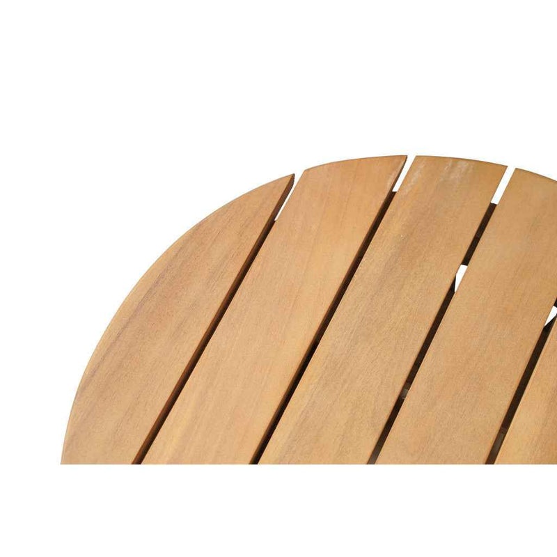 16" Natural Solid Wood Round Pedestal End Table