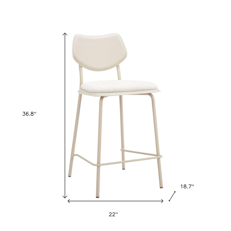 Set of Four 26" Gray Polyester and Wood Low Back Counter Height Bar Chairs - GreatEagleInc