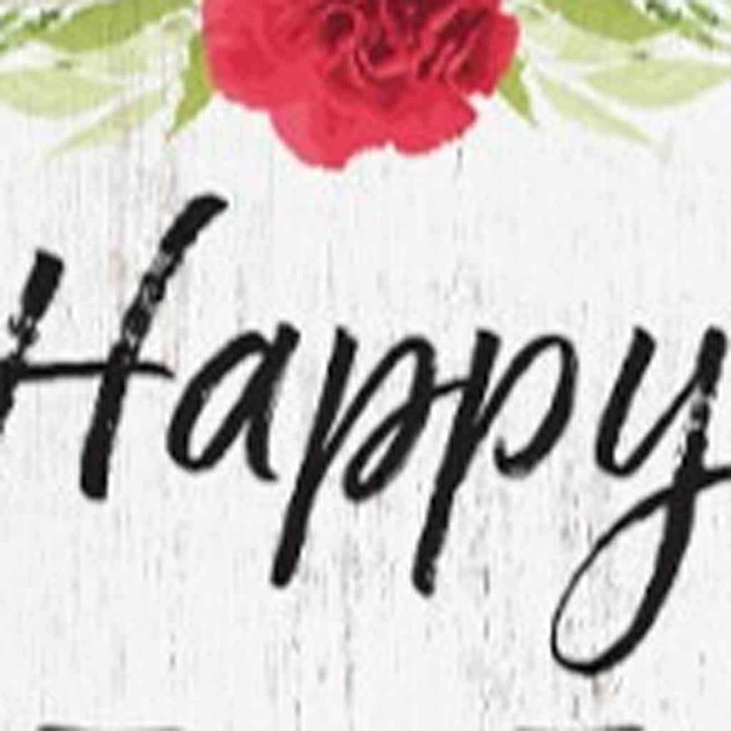 72" White Black And Pink Mother's Day Solid Wood Porch Sign