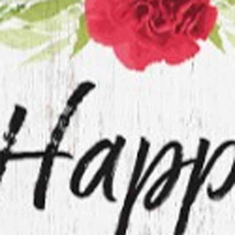 72" White Black And Pink Mother's Day Solid Wood Porch Sign