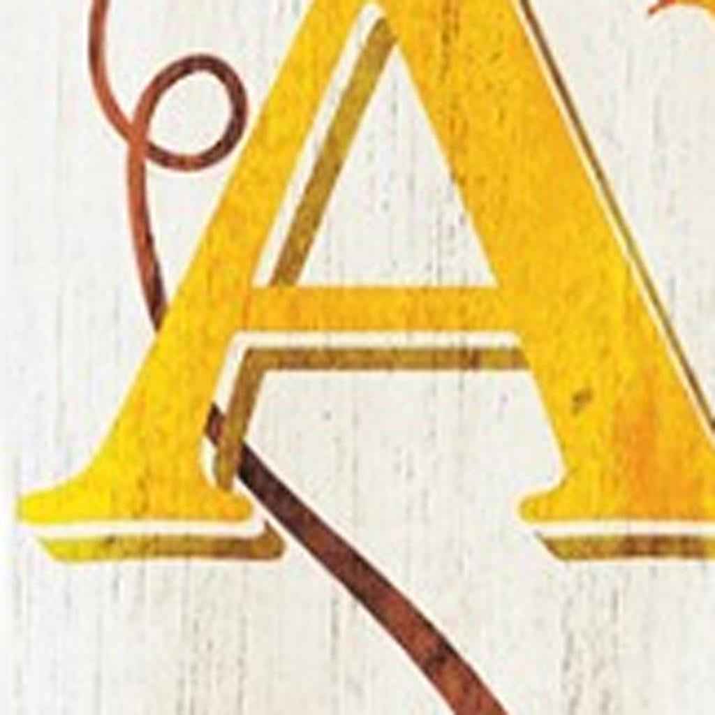 72" Brown Orange And Yellow Solid Wood Happy Fall Porch Sign