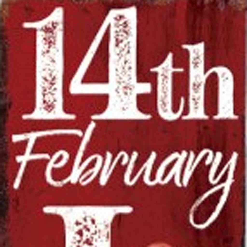 48" Red And White Solid Wood Love Valentine's Day Porch Sign