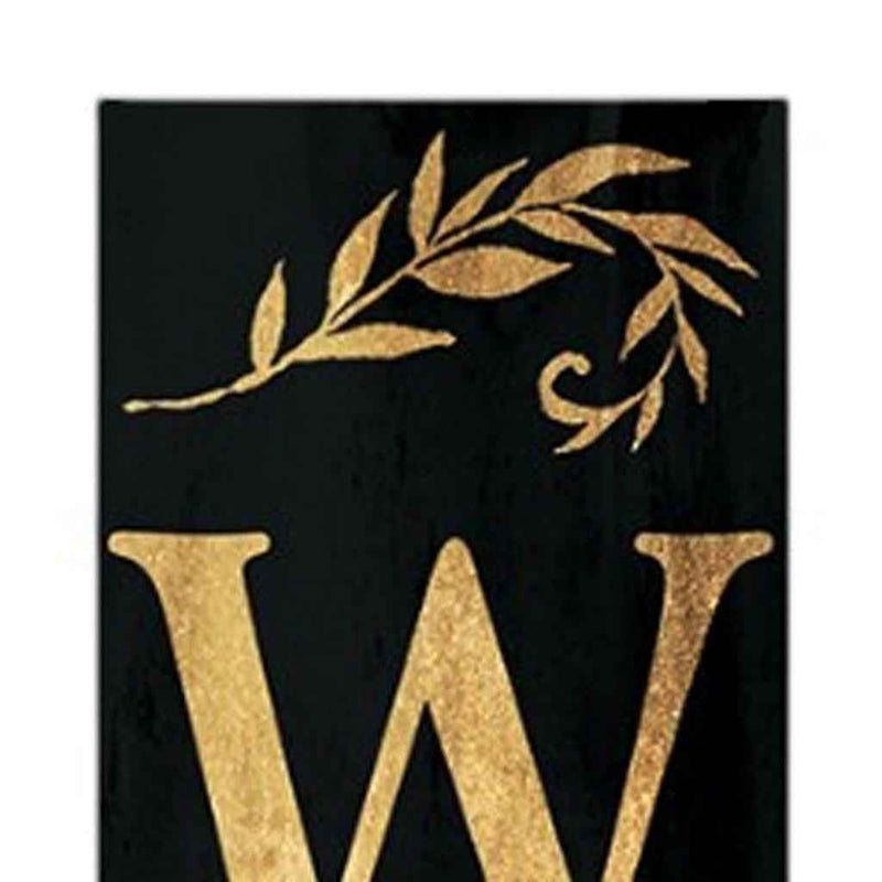 72" Black And Gold Solid Wood Welcome  Porch Sign