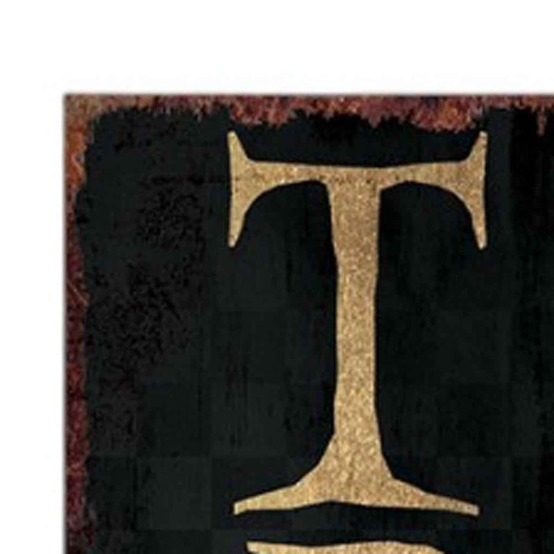 72" Black And Gold Solid Wood Trick or Treat Halloween Porch Sign