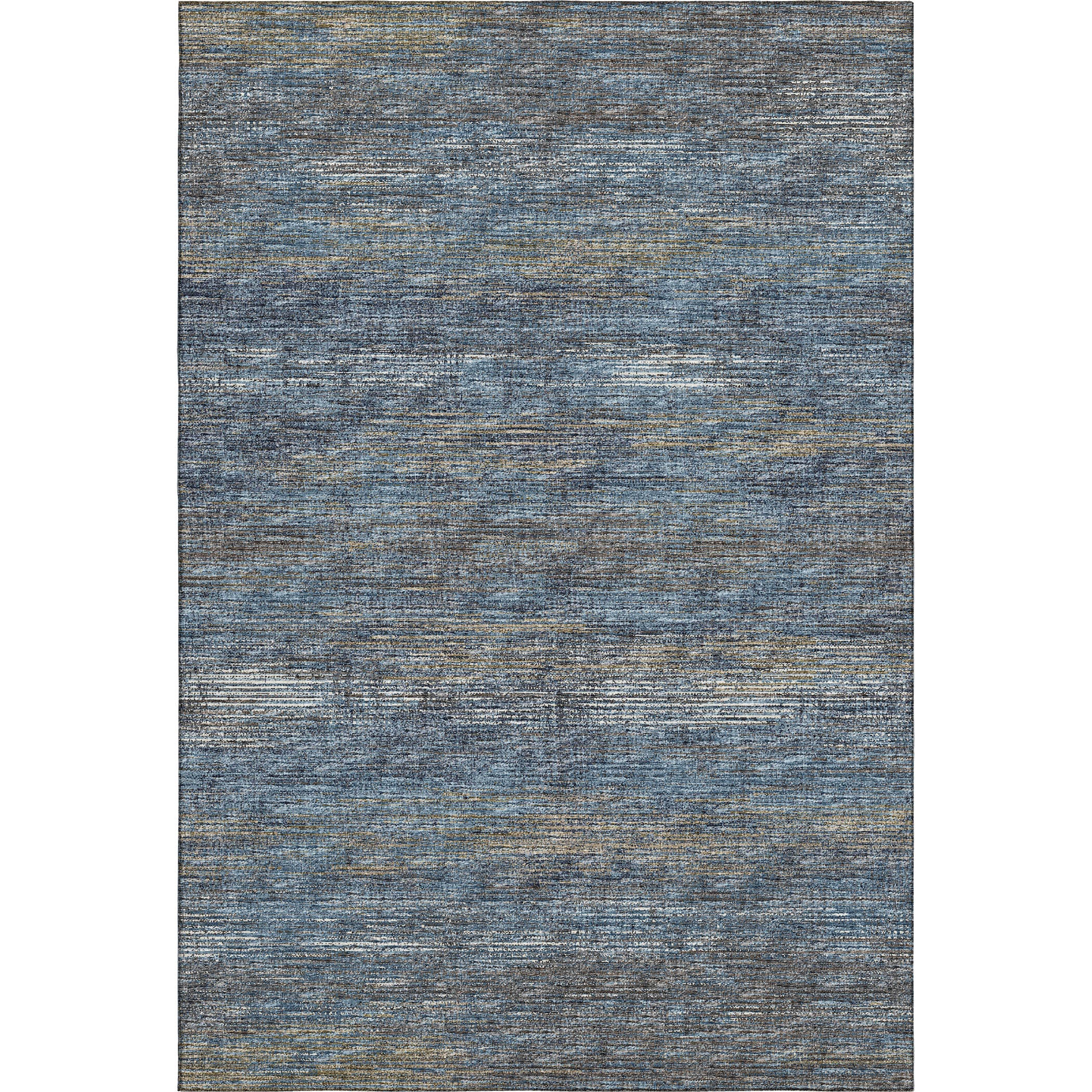 10' X 14' Blue And Ivory Abstract Washable Indoor Outdoor Area Rug - Sports & Outdoor