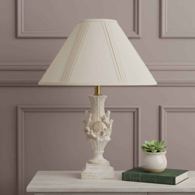 Off White Linen Pleated Empire Lamp Shade