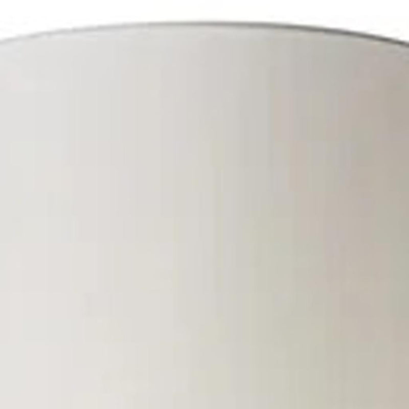 74" Black Floor Lamp With White Fabric Shade - Lighting