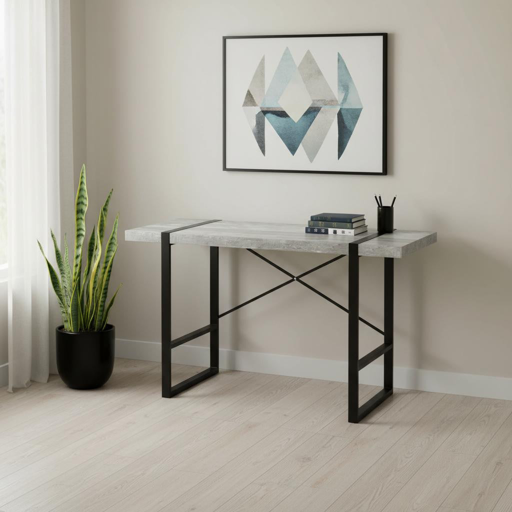 24" Gray and Black Computer Desk - GreatEagleInc