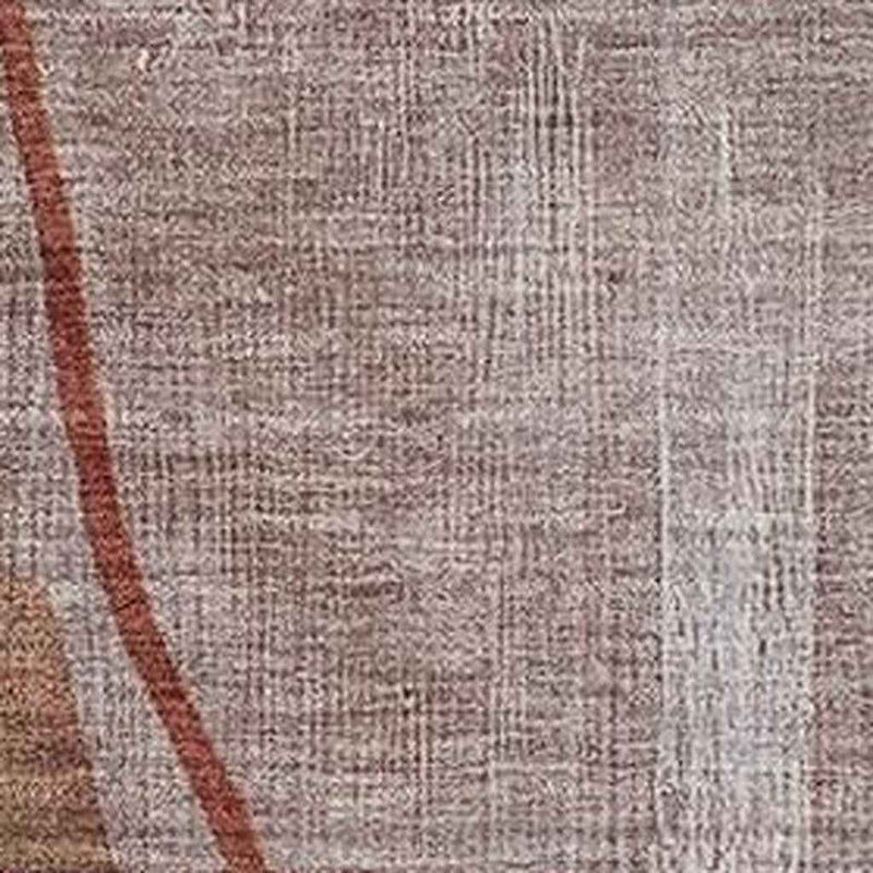 3' X 5' Terra Cotta And Ivory Abstract Washable Indoor Outdoor Area Rug