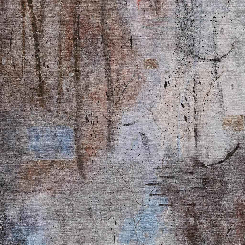 5' X 8' Taupe And Brown Abstract Washable Indoor Outdoor Area Rug