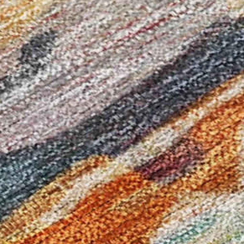 10' X 14' Terra Cotta And Beige Abstract Washable Indoor Outdoor Area Rug