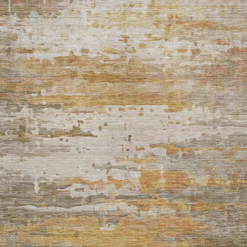 8' X 10' Khaki And Beige Abstract Washable Indoor Outdoor Area Rug