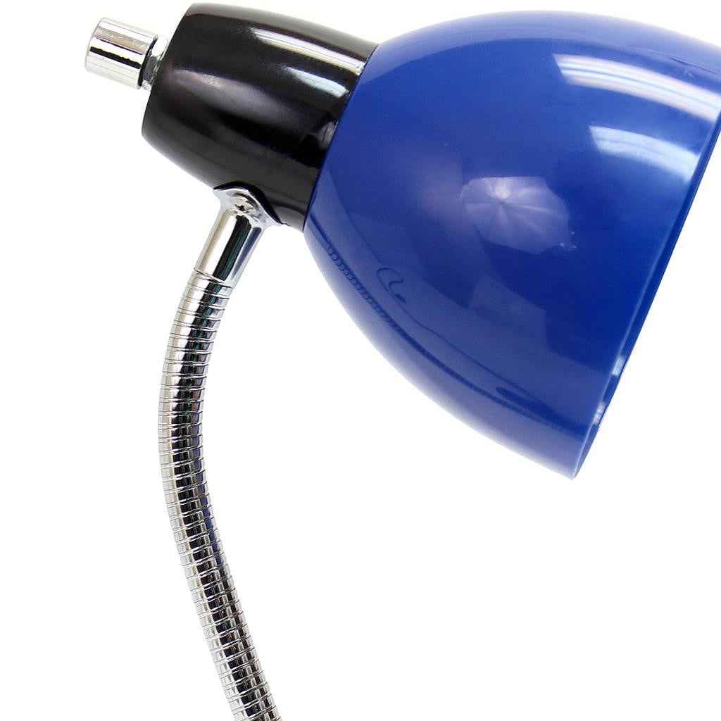 15" Blue Swing Arm Table Lamp LED