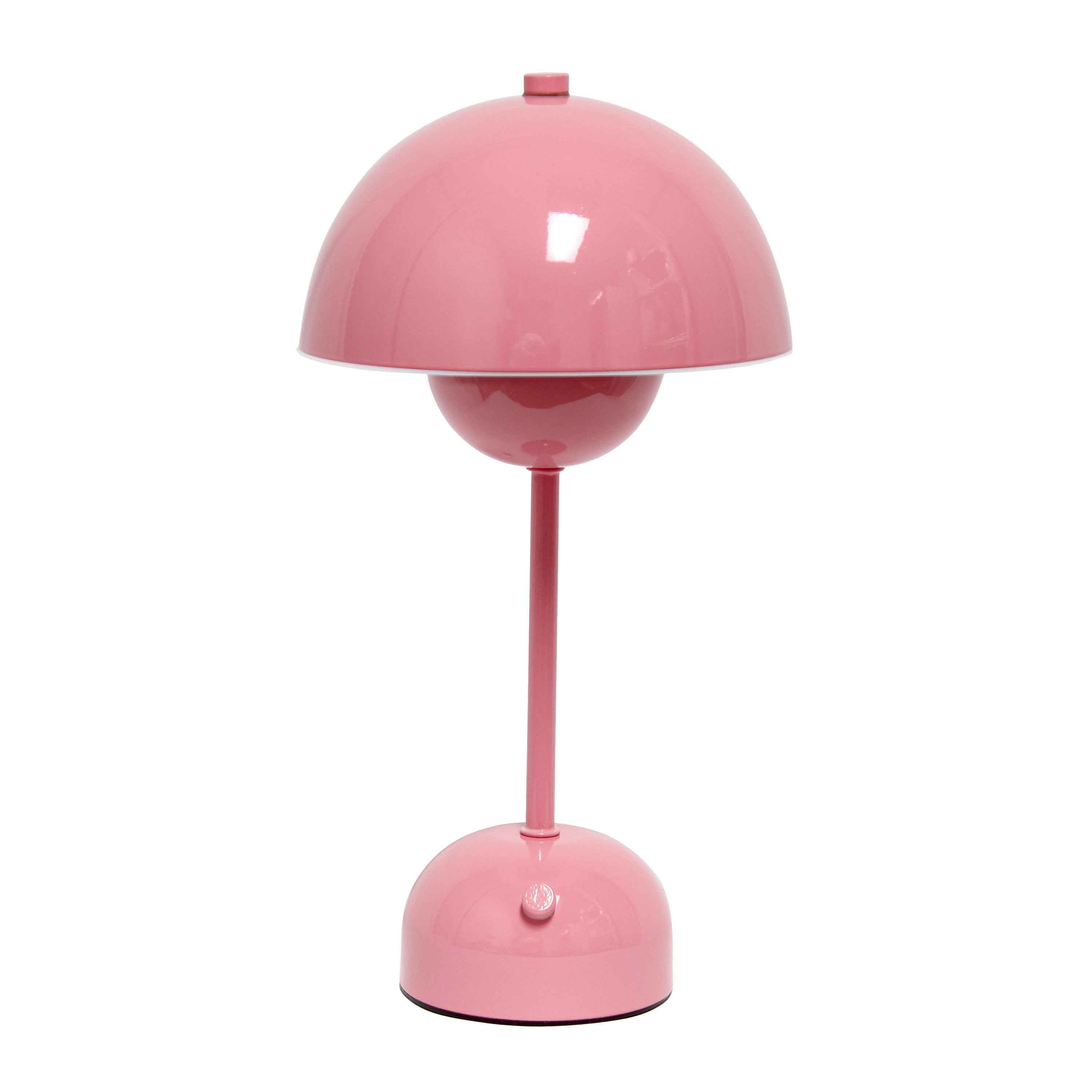 12" Light Pink Metal Table Lamp