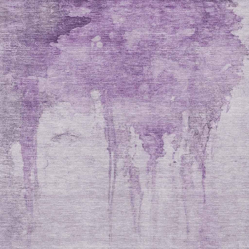 5' X 8' Lavender And Lilac Abstract Washable Indoor Outdoor Area Rug