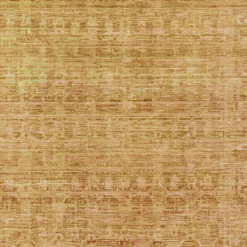 5' X 8' Salmon And Gold Abstract Washable Indoor Outdoor Area Rug