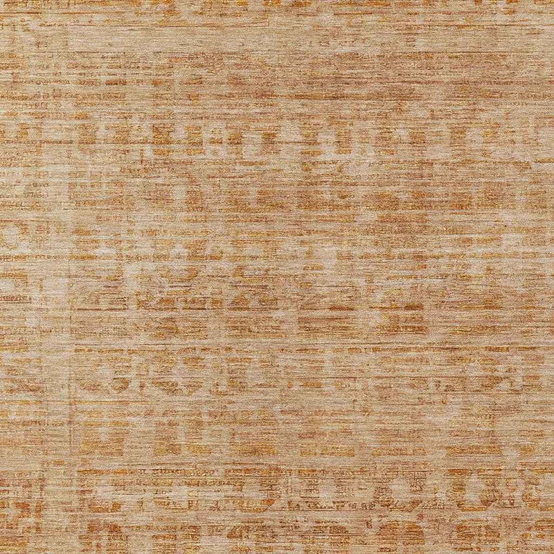 5' X 8' Coral And Peach Abstract Washable Indoor Outdoor Area Rug